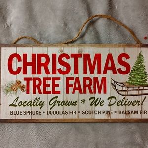 Christmas Trees Sign measures 14"x 61/2"